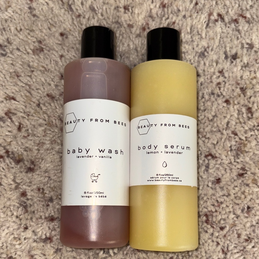 Beauty from Bees Lavender Vanilla Baby Wash and Lemon Lavender Body Serum